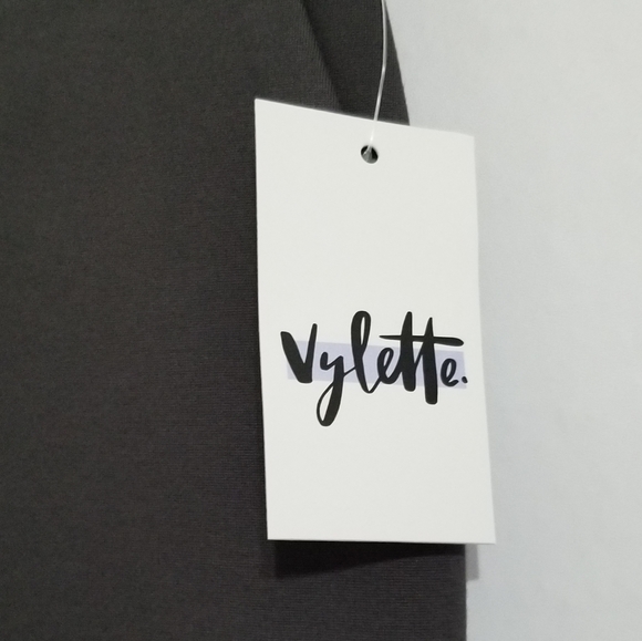 NWT Vylette Charcoal Grey Stretch Flare Pants Size 5 - Picture 5 of 8